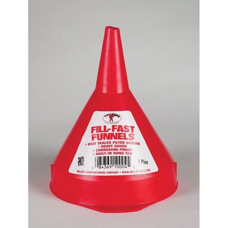 MILLER MFG Plastic Funnel W/Scrn Pt 100045